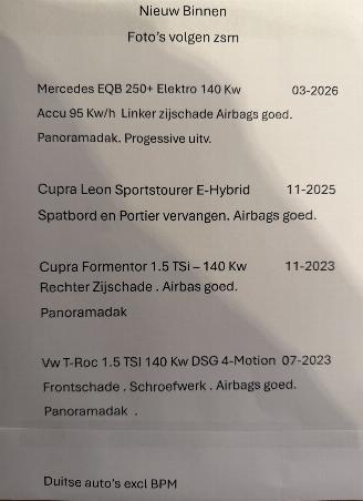 Auto incidentate Mercedes EQB 250 + Elektro  140 Kw Progessive 2026/3
