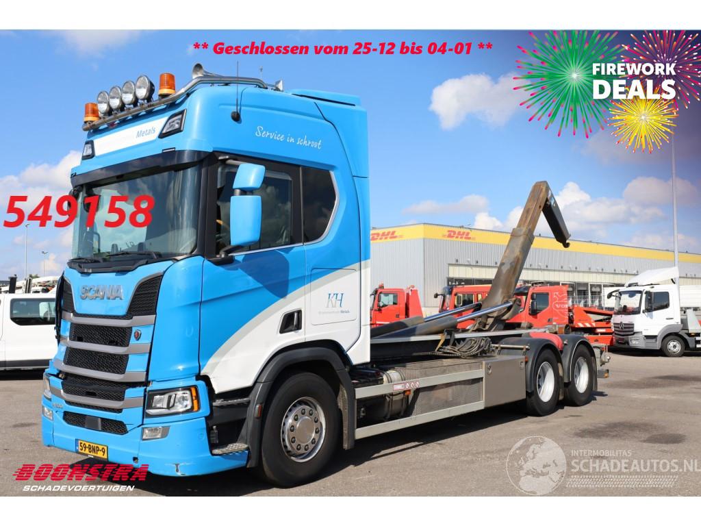 Scania R R500 6X2 Retarder VDL Haakarm Standclima Leder Navi Camera