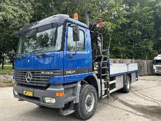 dommages camions /poids lourds Mercedes Actros 1831 AK 4x4 Open laadbak met zware Palfinger laadkraan 1999/10