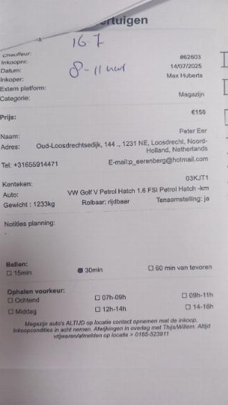 Autoverwertung Volkswagen Golf Golf V (1K1) Hatchback 1.6 FSI 16V (BLP) [85kW]  (10-2003/07-2008) 2004