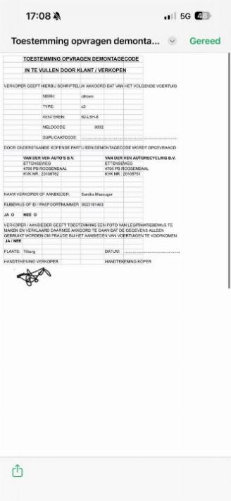 Coche siniestrado Citroën C3 C3 (SC) Hatchback 5-drs 1.4 16V VTi (EP3C(8FP)) [70kW]  (11-2009/10-20=
16) 2010/6